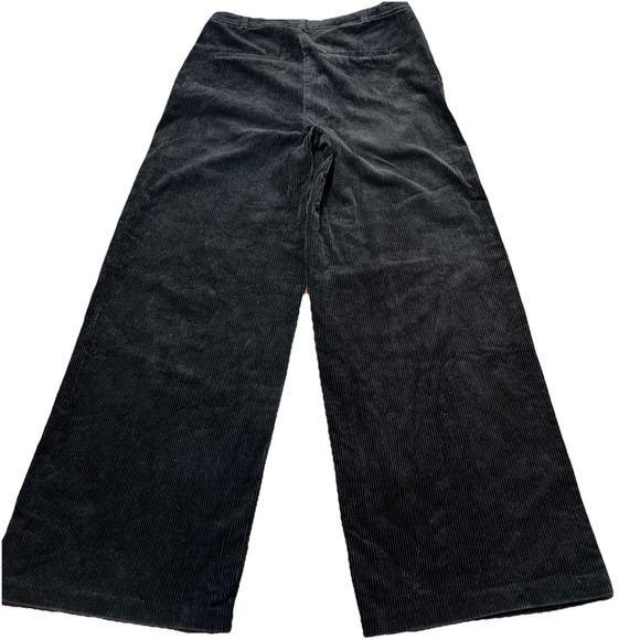 NYDJ Women's 4 Black Corduroy Wide Leg Mid Rise Chino Trouser Pants - Picture 4 of 10